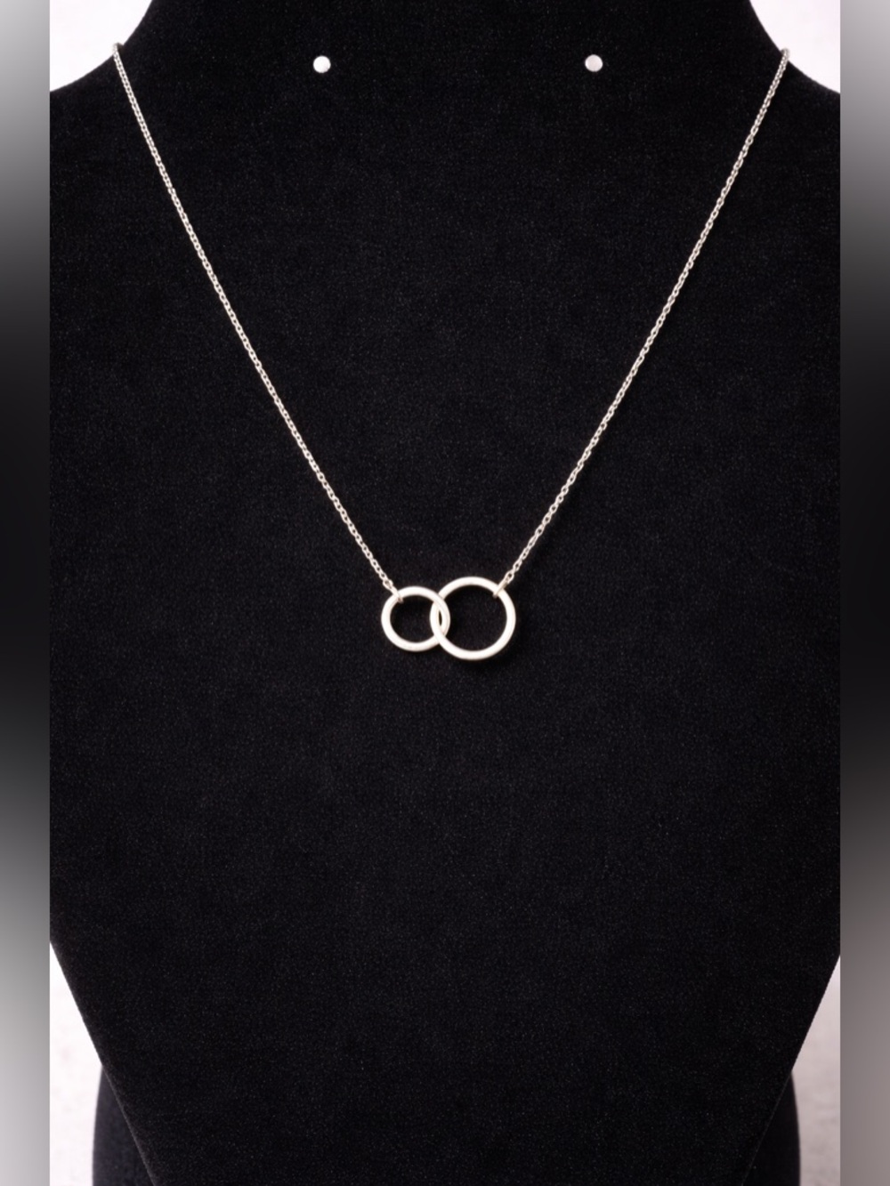 Interlocking Circle Pendant Necklace - Silver